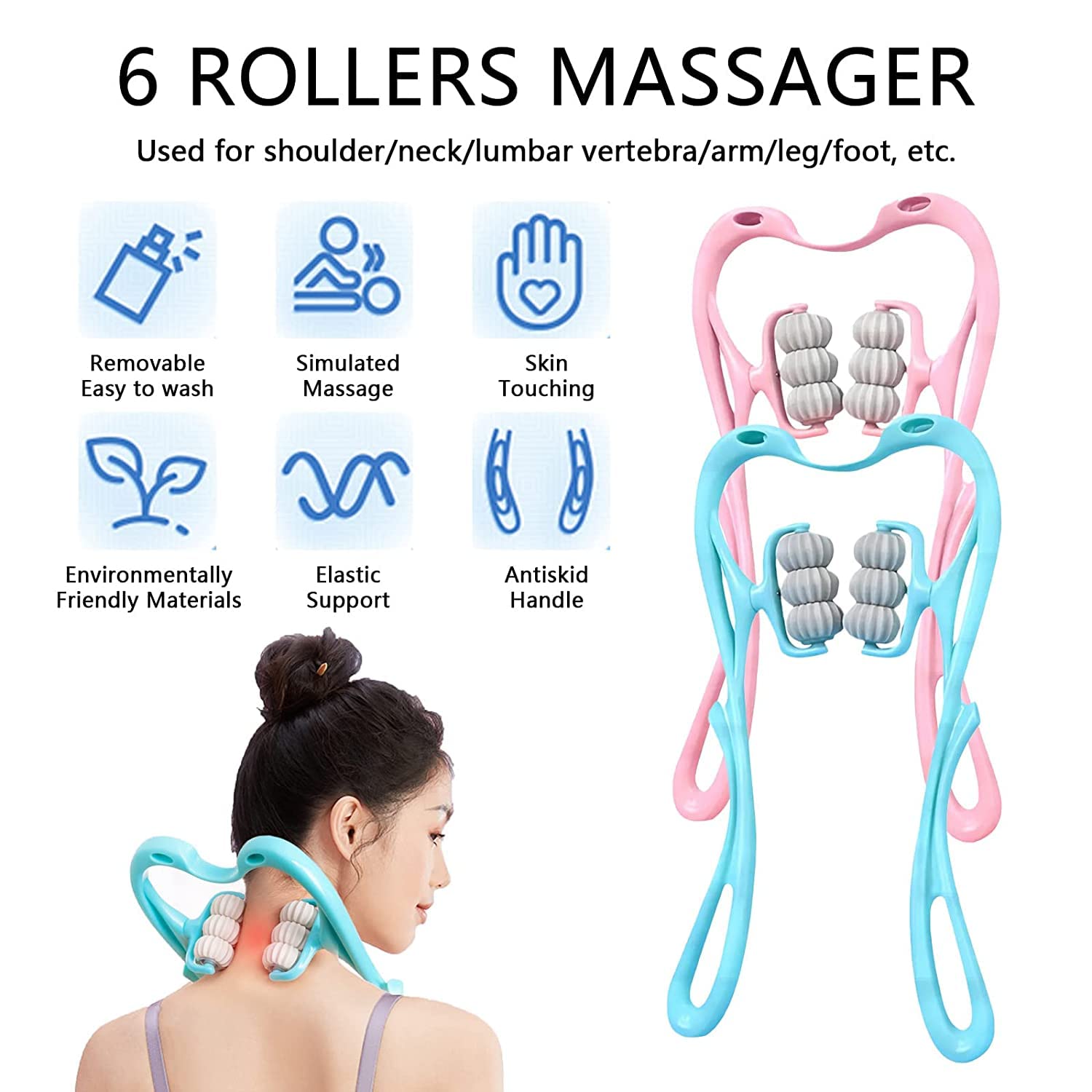 6593a  Neck Shoulder Massager 13.5x7.08in Portable Relieving The Back For Men Relieving The Waist Women 6593a  Neck Shoulder Massager 13.5x7.08in Portable Relieving The Back For Men Relieving The Waist Women